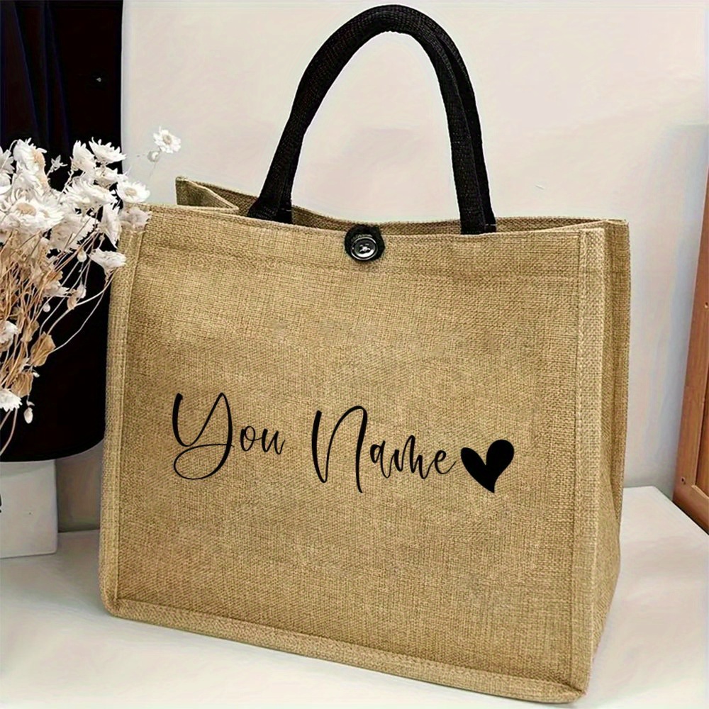 Linen Bag Bulk - Bolsa de Linho Personalizada com Nome