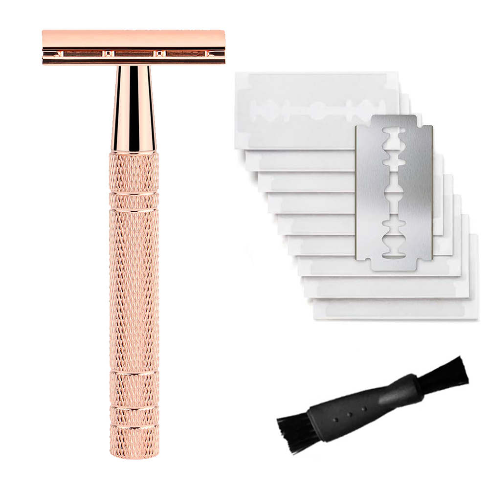 Safety Razor Handle - Lâmina de segurança dupla reutilizável para