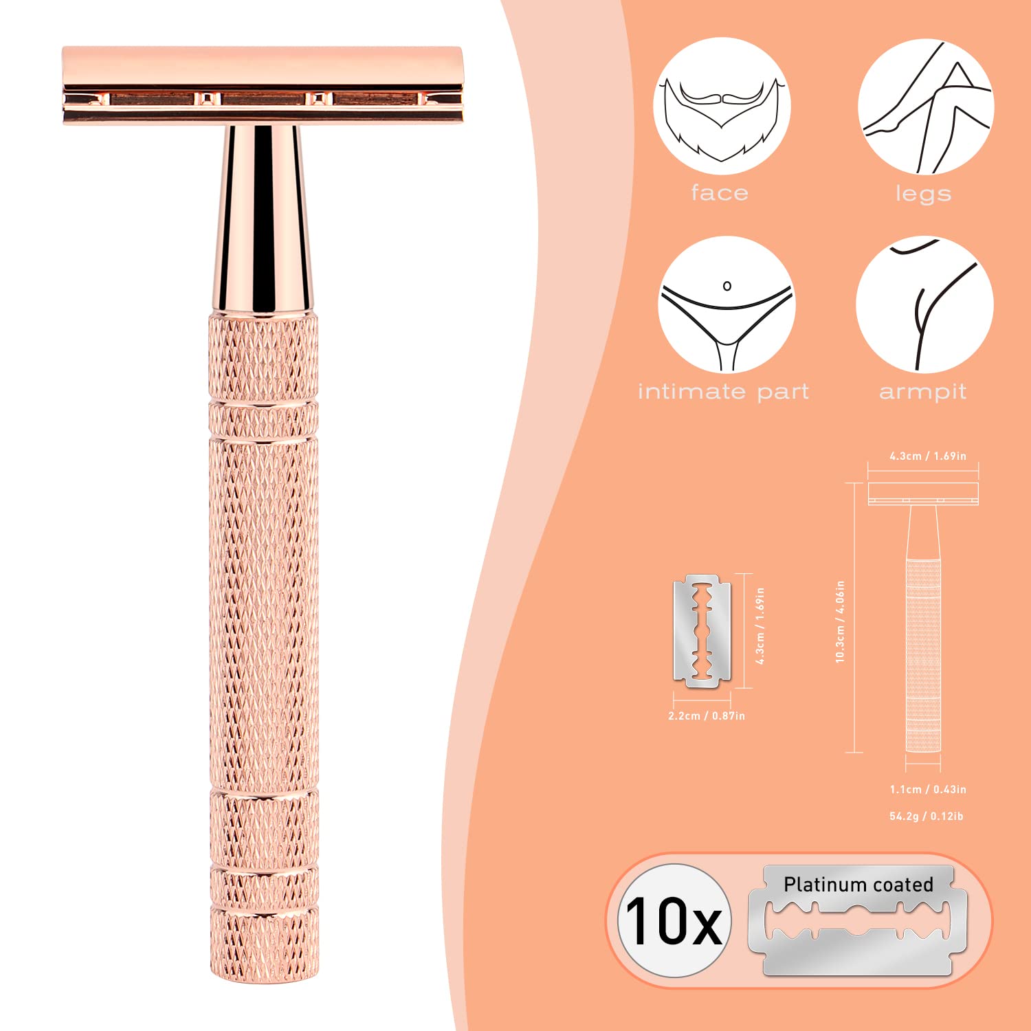 Lâmina de segurança dupla reut - Safety Razor Handle avaliação e preço