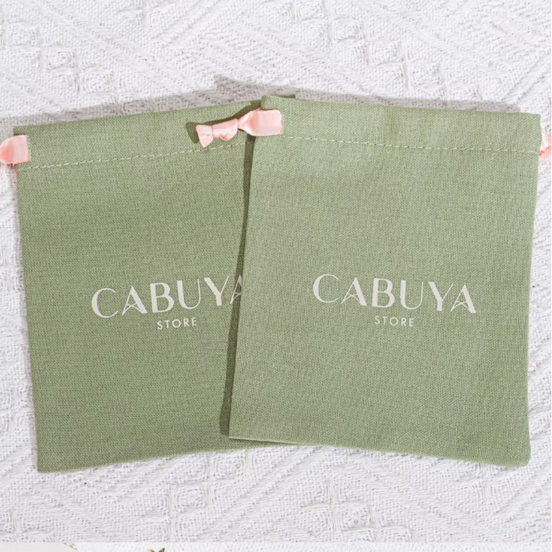 Alta qualidade verde algodão l - Linen Bag Bulk avaliação e preço